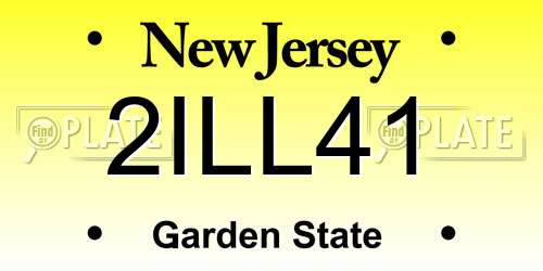 2ILL41 New Jersey License Plate
