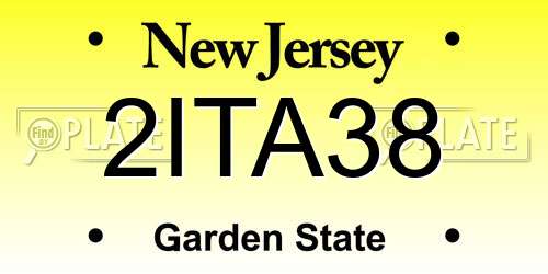 2ITA38 New Jersey License Plate