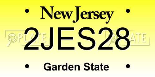 2JES28 New Jersey License Plate
