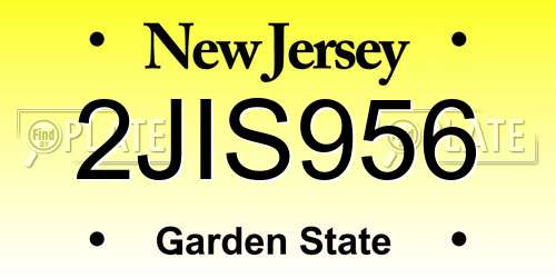 2JIS956 New Jersey License Plate