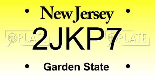 2JKP7 New Jersey License Plate