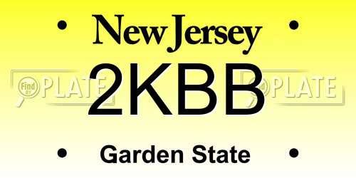2KBB New Jersey License Plate