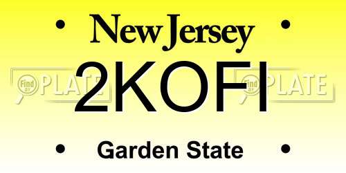 2KOFI New Jersey License Plate