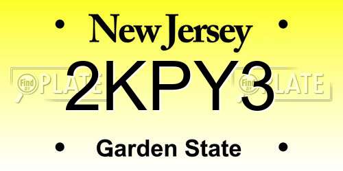 2KPY3 New Jersey License Plate