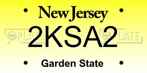 2KSA2 New Jersey License Plate