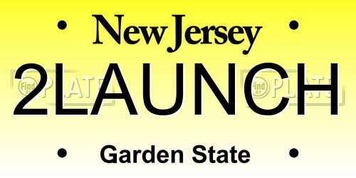 2LAUNCH New Jersey License Plate