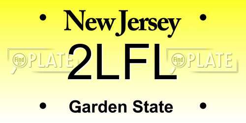2LFL New Jersey License Plate