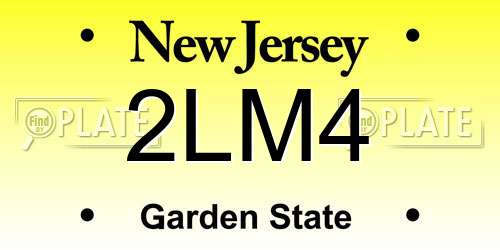 2LM4 New Jersey License Plate
