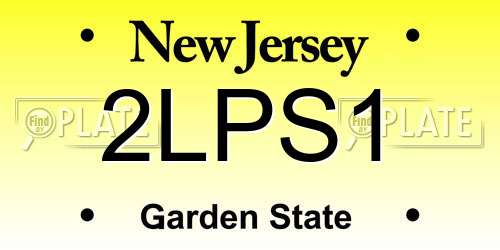 2LPS1 New Jersey License Plate