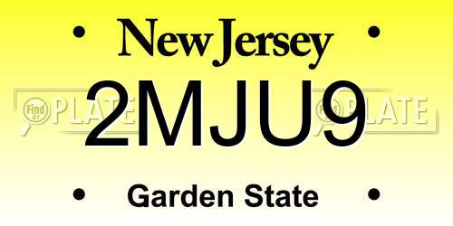 2MJU9 New Jersey License Plate