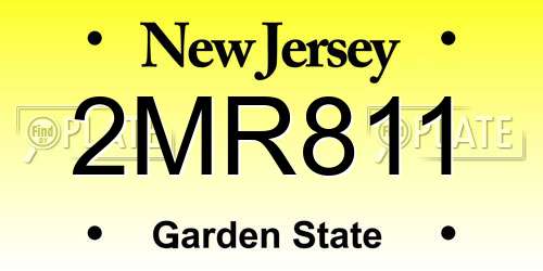 2MR811 New Jersey License Plate