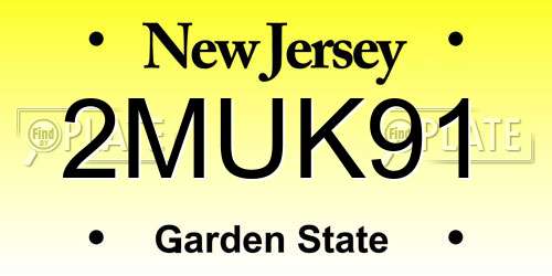 2MUK91 New Jersey License Plate