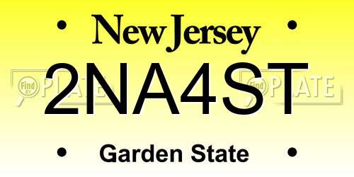2NA4ST New Jersey License Plate