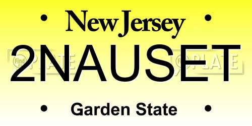 2NAUSET New Jersey License Plate