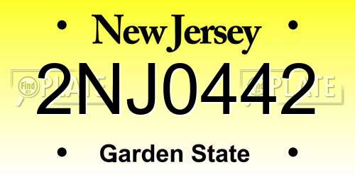 2NJ0442 New Jersey License Plate
