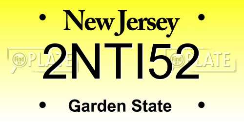 2NTI52 New Jersey License Plate