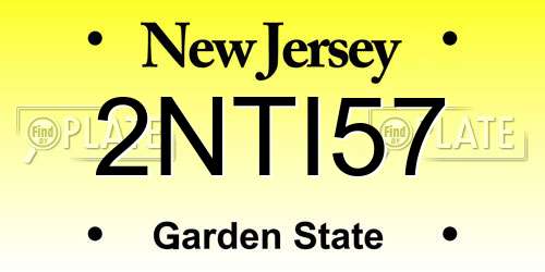 2NTI57 New Jersey License Plate