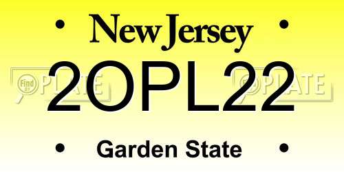 2OPL22 New Jersey License Plate