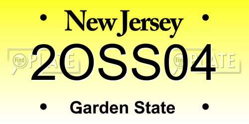 2OSS04 New Jersey License Plate