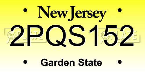 2PQS152 New Jersey License Plate