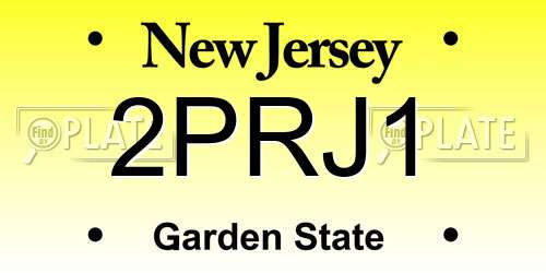 2PRJ1 New Jersey License Plate