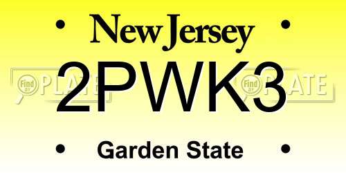2PWK3 New Jersey License Plate