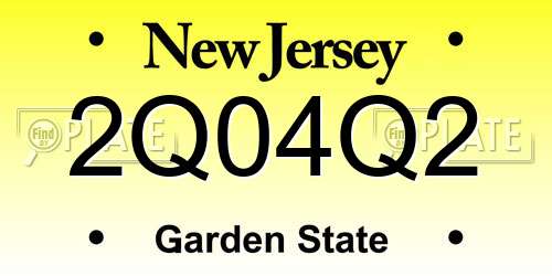 2Q04Q2 New Jersey License Plate