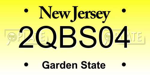 2QBS04 New Jersey License Plate