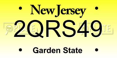 2QRS49 New Jersey License Plate