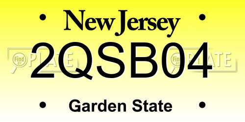 2QSB04 New Jersey License Plate