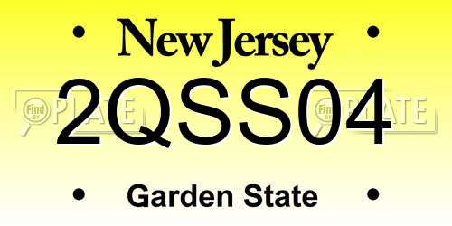 2QSS04 New Jersey License Plate