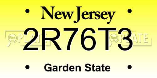 2R76T3 New Jersey License Plate