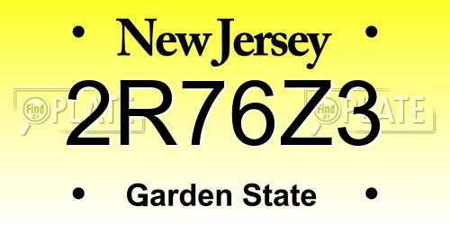 2R76Z3 New Jersey License Plate