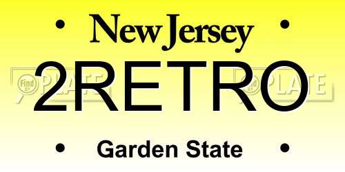 2RETRO New Jersey License Plate