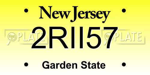 2RII57 New Jersey License Plate