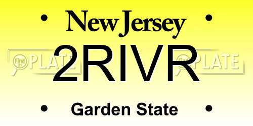 2RIVR New Jersey License Plate