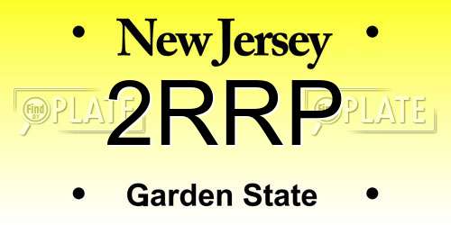 2RRP New Jersey License Plate