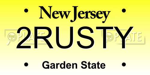2RUSTY New Jersey License Plate