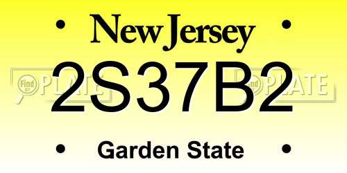 2S37B2 New Jersey License Plate