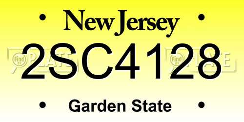 2SC4128 New Jersey License Plate