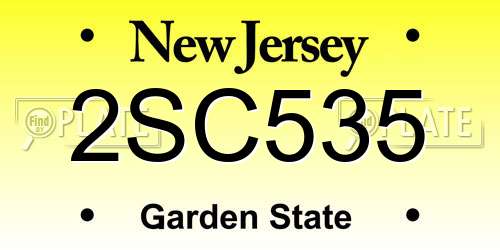 2SC535 New Jersey License Plate