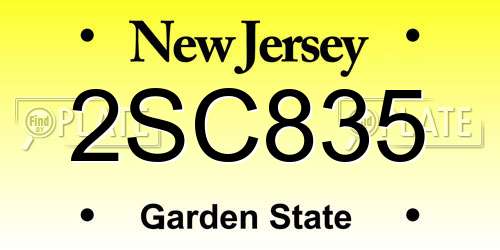 2SC835 New Jersey License Plate