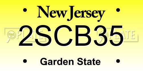 2SCB35 New Jersey License Plate
