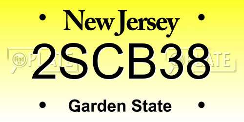 2SCB38 New Jersey License Plate