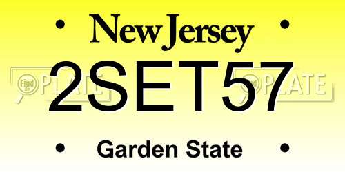2SET57 New Jersey License Plate