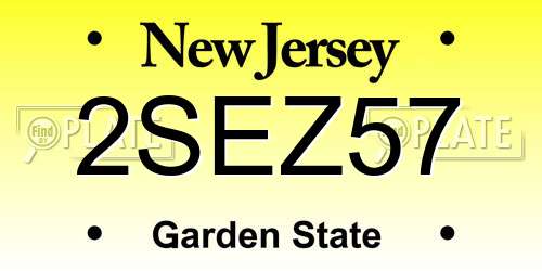 2SEZ57 New Jersey License Plate