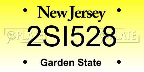 2SI528 New Jersey License Plate