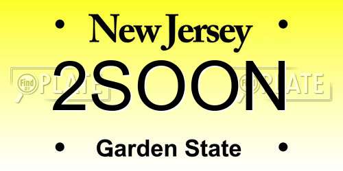 2SOON New Jersey License Plate
