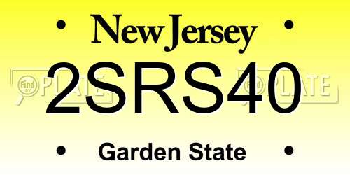 2SRS40 New Jersey License Plate