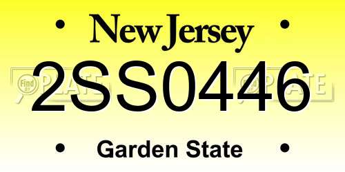 2SS0446 New Jersey License Plate